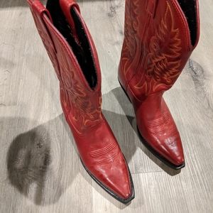 Laredo Women's Cowboy Boots - 6.5 - Red Leather